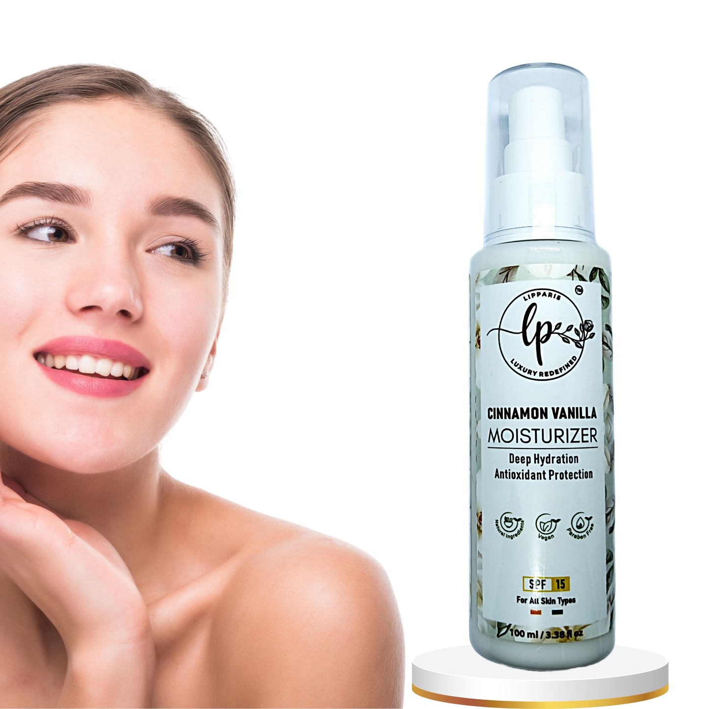 LIPPARIS Moisturizer Cinnamon Vanilla & SPF 15,100ml